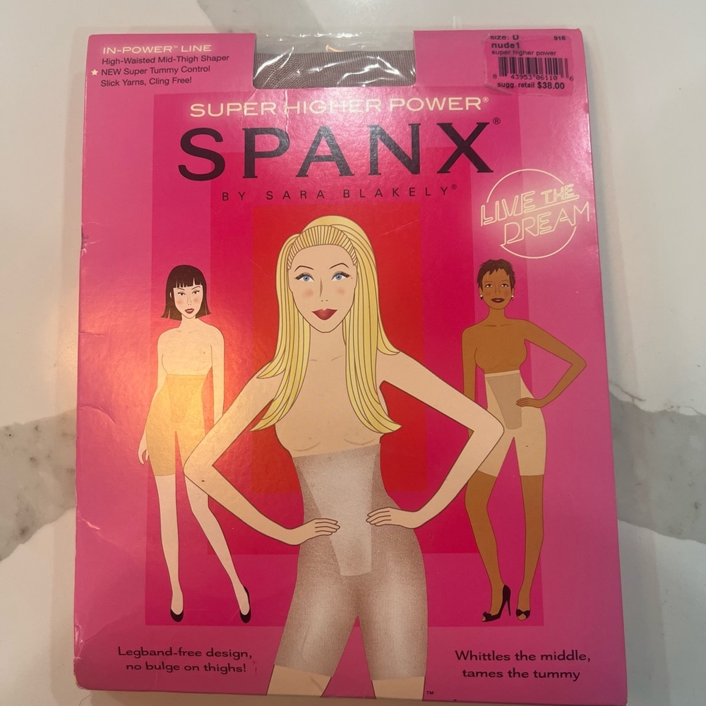 SPANX Super Higher Power High Waisted Mid Thigh Sz D